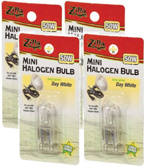 Zilla mini halogen heat lamp bulb provides radiant heat for reptile terrariums and day lighting.