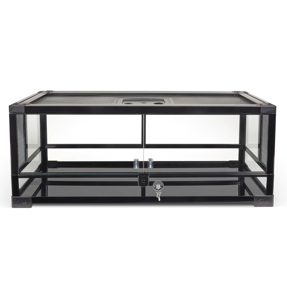Zilla QuickBuild terrarium front door view demonstrates easy access for feeding and observation.