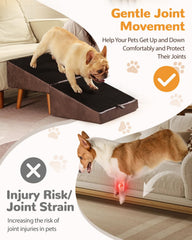 Ziluce dog stairs couch access showing easy climbs for small dogs and cats.