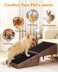 Ziluce pet ramp non-slip surface for safe climbing on couch or bed.