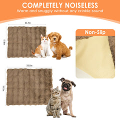 ZINGTERRA self-warming bed features a non-slip bottom to keep pets in place.
