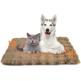 ZINGTERRA self-warming cat bed closeup highlights cozy fabric for warm cuddles.