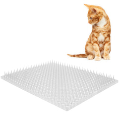 Zipcase 8-pack scat mats assembled to deter cats from garden beds.