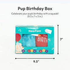 ZippyPaws Birthday Box birthday balloon squeaky toy sparks lively playtime