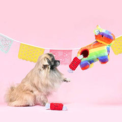 ZippyPaws Burrow Miniz squeaky candies peek out for engaging sounds during enrichment play