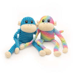ZippyPaws Crinkle Monkey Spencer front view for engaging play and enrichment.