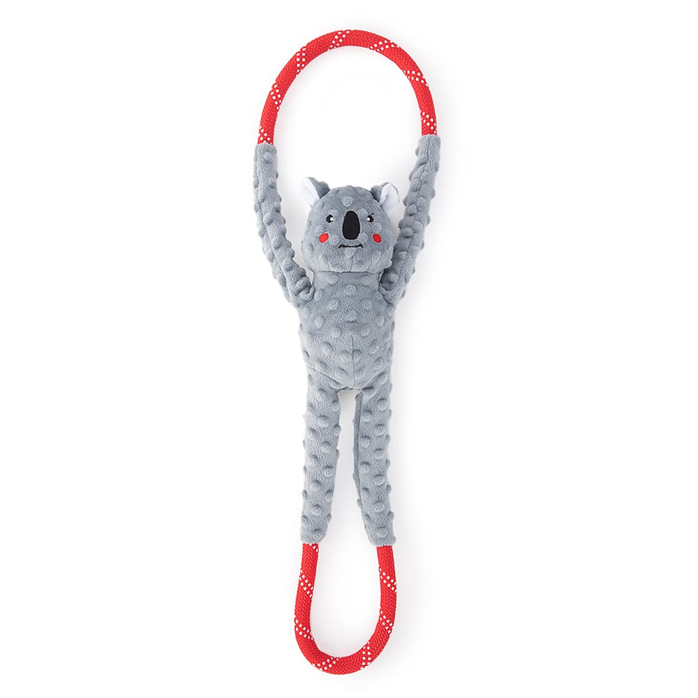 ZippyPaws RopeTugz Koala hero image showing durable rope for long-lasting tug play.