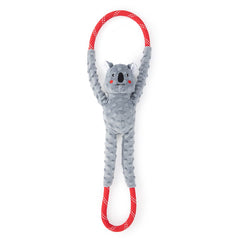 ZippyPaws RopeTugz Koala hero image showing durable rope for long-lasting tug play.