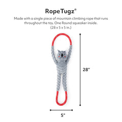ZippyPaws RopeTugz Koala rope closeup highlighting rugged material for chewers.