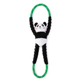 ZippyPaws RopeTugz Panda durable rope toy for long-lasting tug-of-war play.