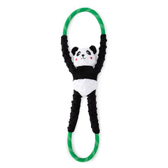 ZippyPaws RopeTugz Panda durable rope toy for long-lasting tug-of-war play.