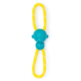 ZippyPaws RopeTugz Teal rope detail highlights durable tug toy for dogs.