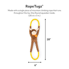ZippyPaws RopeTugz heavy rope closeup highlights sturdy construction for epic tug sessions.