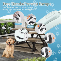Zividodo poop bag dispenser attached to leash for quick cleanup
