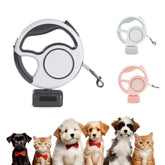 Zividodo retractable dog leash 4-in-1 with LED and dispenser for versatile daily walks