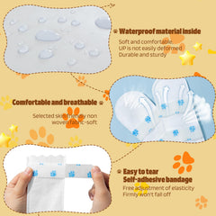Ziyue dog paw protectors blue close-up reveals soft protective fabric