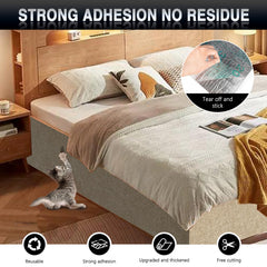 ZLAFM mat covers sofa and cat tower surfaces.