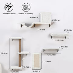 ZLAFM modular playground on wall promotes endless cat adventures and climbing variety.