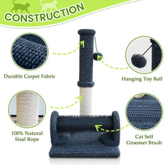 ZLAFM sisal post detail showing natural scratch surface for healthy claws