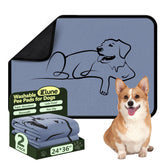 Zlune Washable Pee Pad 24x36 gray two-pack for reusable puppy training and floor protection.