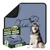 Zlune washable pee pad 36x36 gray with non-slip backing for floor protection during potty training.