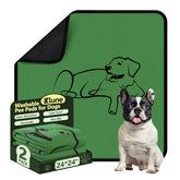 Zlune washable pee pads 2-pack 24x24 front view for quick setup and reuse