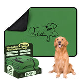 Zlune washable puppy pad 36x51 green shows full coverage for training areas