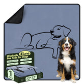 Zlune Washable Puppy Pads 72x72 gray flat lay for floor protection and potty training.