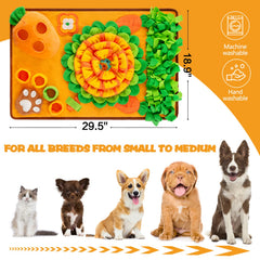 ZMUBB snuffle mat treats hidden in grass shapes to encourage natural foraging