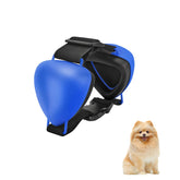 ZOHAN dog ear muffs blue small on dog provide quiet comfort during fireworks