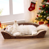 ZOMISIA 26-inch cardboard scratcher bed in-room setup for spacious cat lounging