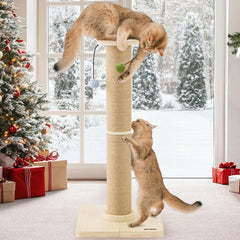 ZOMISIA sisal scratching post top, natural texture encourages healthy claws and satisfying scratches