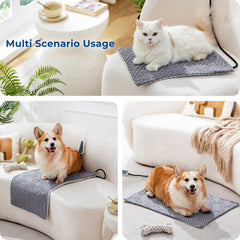 ZOMISIA cat heating pad with chew-resistant cord enhances safe indoor use.