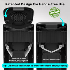 ZOMISIA cat litter disposal bin with closed lid for odor containment.