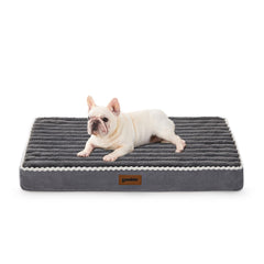 ZOMISIA dog crate bed with soft ribbed fabric for cozy naps in 30-inch crates.