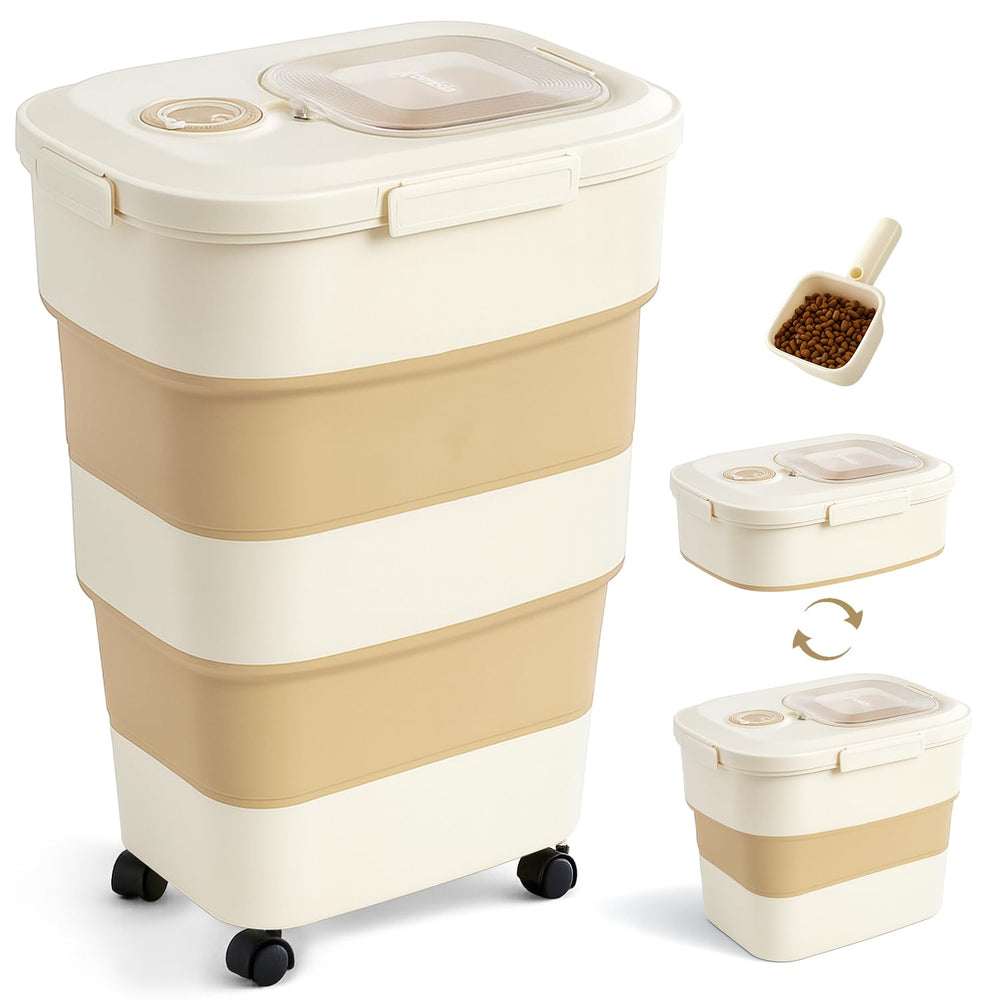 ZOMISIA dog food container collapsible saves pantry space in busy kitchens