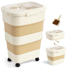 ZOMISIA dog food container collapsible saves pantry space in busy kitchens