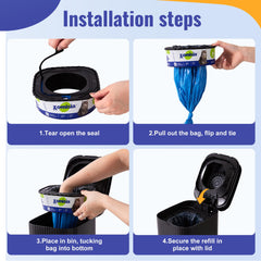 ZOMISIA replaceable filter box demonstrates interior odor barriers.