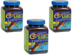 Zoo Med Aquatic Frog and Tadpole Food 12 oz pellets for all life stages, supports growth.