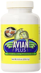 Zoo Med Avian Plus powder adheres to seeds for easy supplementation
