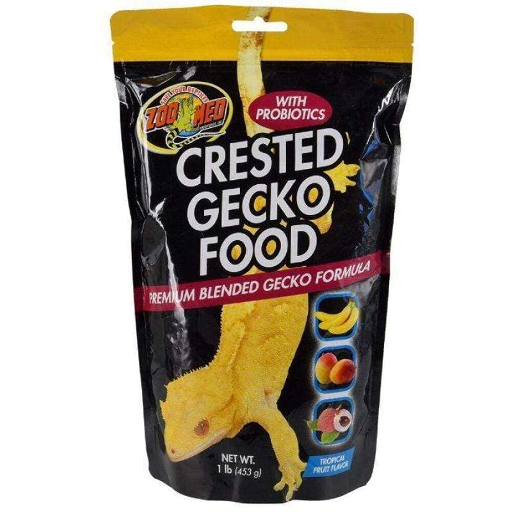 Zoo Med Crested Gecko Food tropical fruit; probiotics for digestion and healthy appetite.