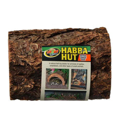 Zoo Med Habba Hut Extra Large in terrarium acts as a natural hideaway.