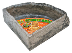Zoo Med KB-40 Reptile Rock Corner Water Dish Large provides easy soaking and hydration in corners.