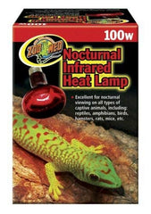 Zoo Med nocturnal infrared heat lamp glow for nighttime reptile observation