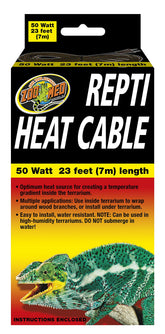 Zoo Med Reptile Heat Cable wrapped around branches for targeted warmth.