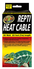 Zoo Med Reptile Heat Cable wrapped around branches for targeted warmth.