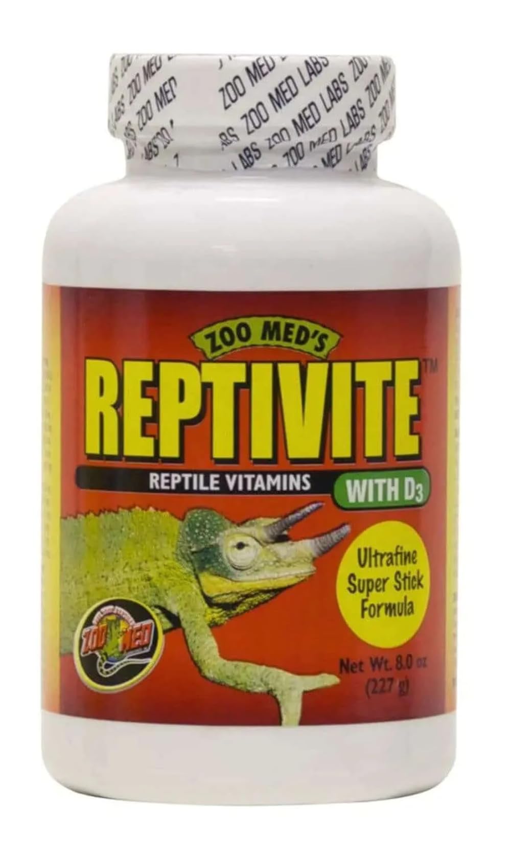 Zoo Med ReptiVite D3 bottle supports healthy reptile bones and calcium balance.