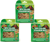 Zoo Med sphagnum moss pack, 80 cu in view, moisture-rich substrate for terrariums.