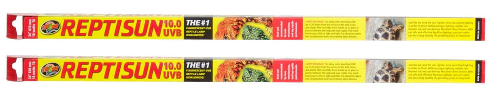 Zoo Med ReptiSun 10.0 UVB T8 lamp for 24-inch habitats supports reptile health.