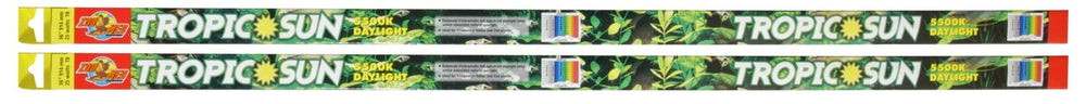 Zoo Med Tropic Sun 5500K daylight bulb 36-inch provides vibrant aquarium illumination.